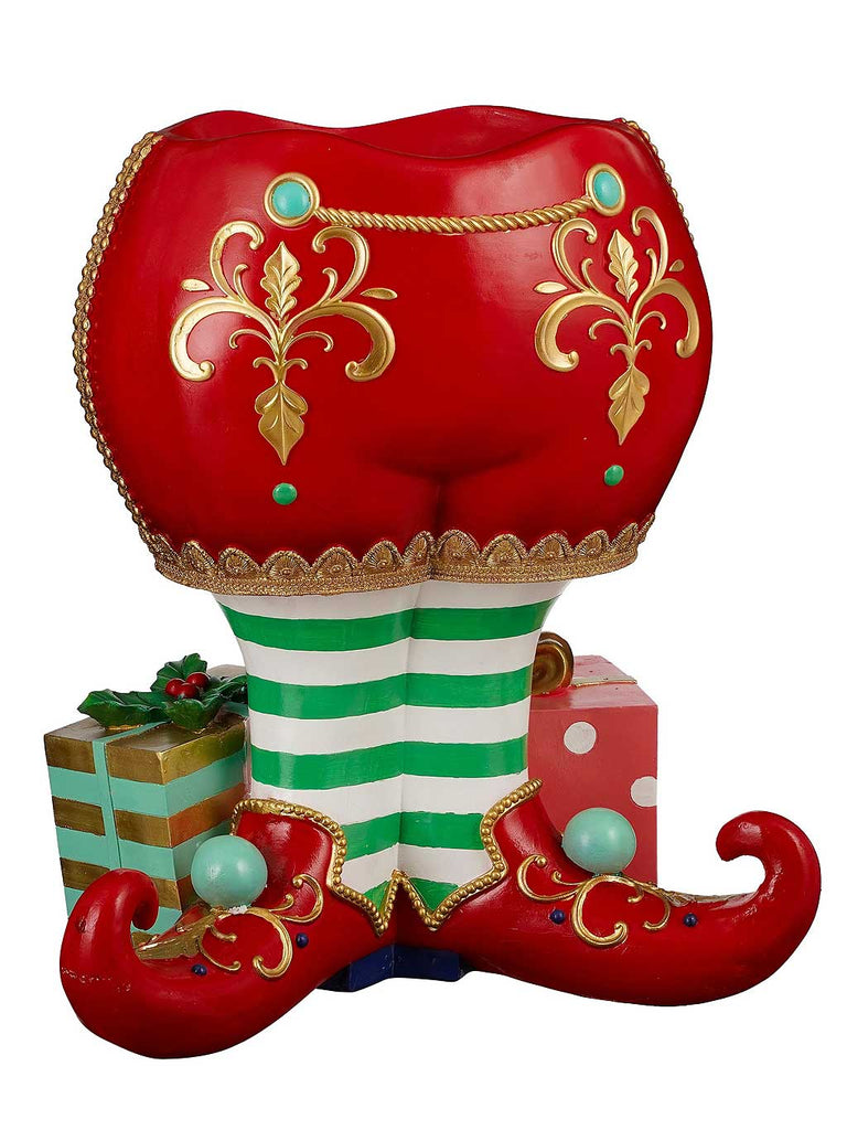 65cm Elf Boot Christmas Tree Stand - Red