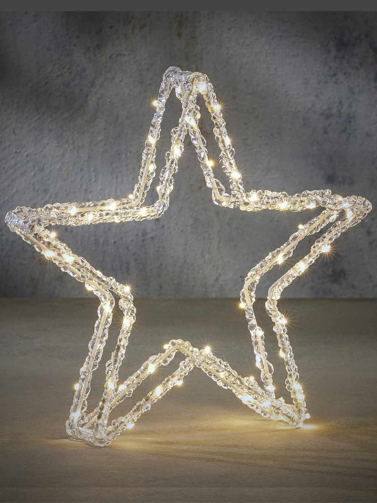 30cm B/O 3D Star - 80 Warm White LEDs