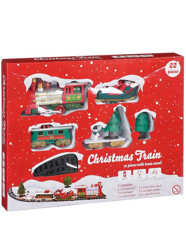 22 Pieces B/O Red Train with Train Sound