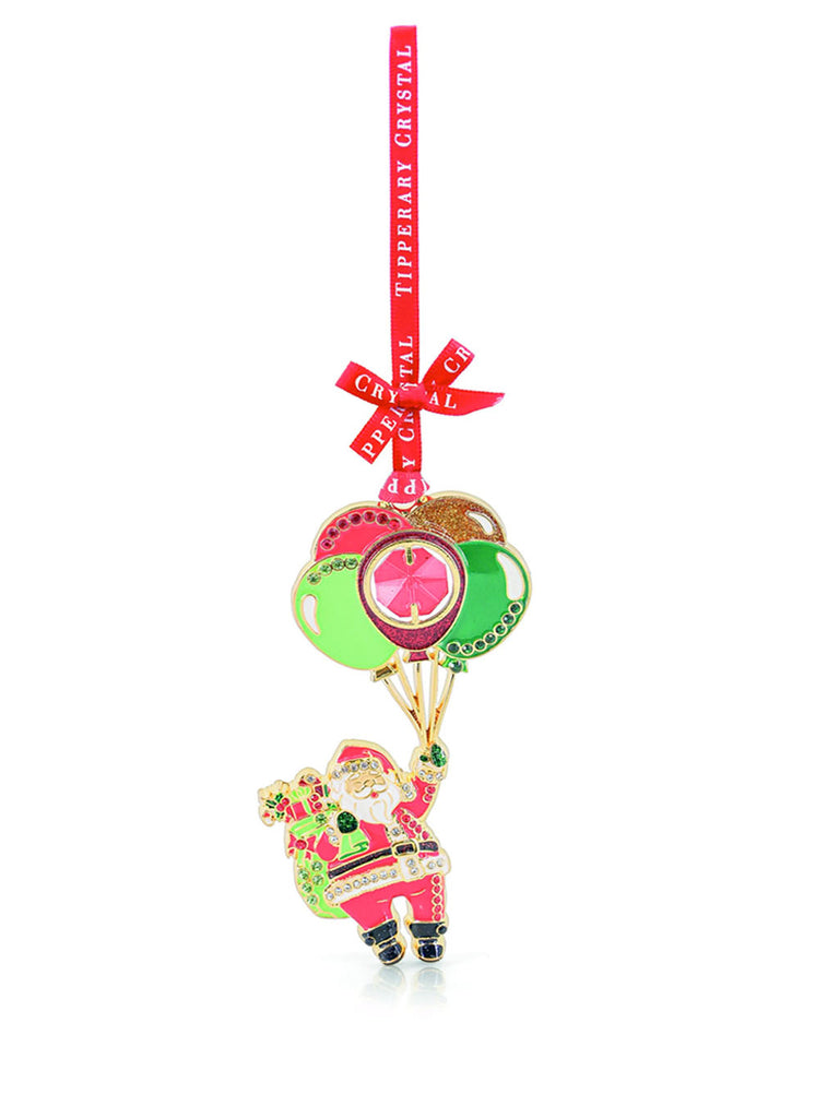 Gem Christmas Decoration - Santa with Balloons