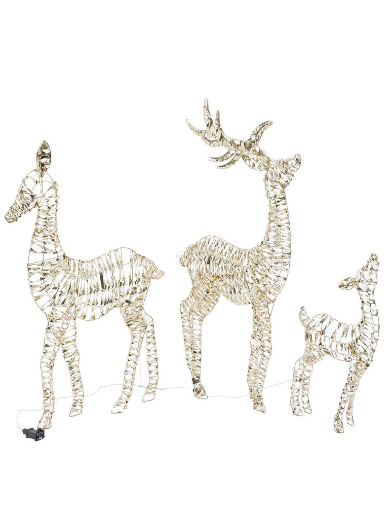 Set of 3 GoldTwist Deer Family