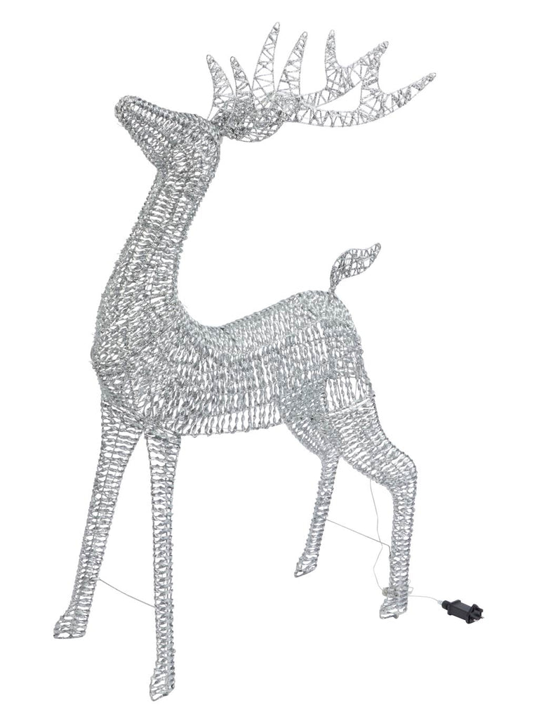 80cm GlitterTwist Reindeer - Silver