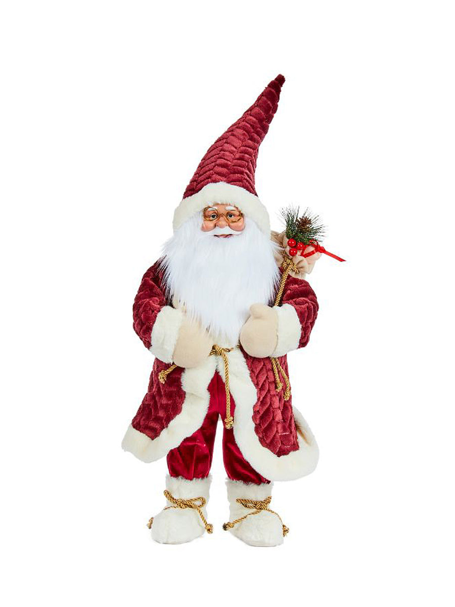 Papa Noel Burgundy Seasons Christmas Outlet