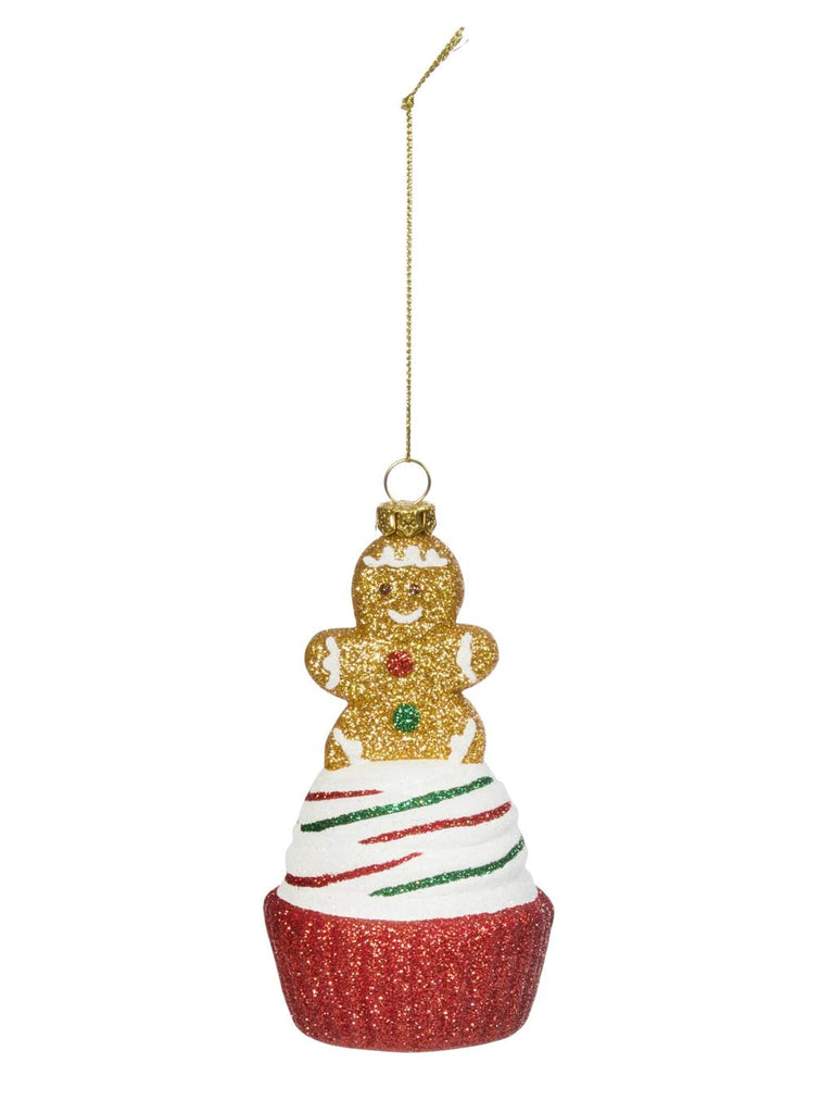 12cm Gingerbread Cupcake Pendant