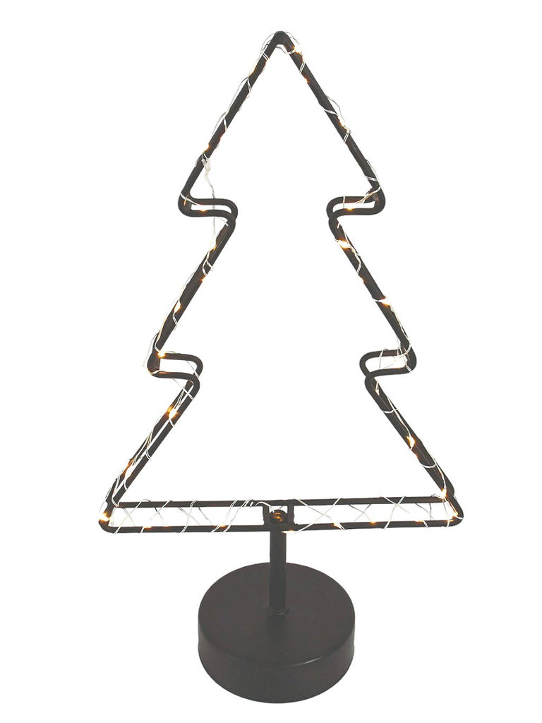 32cm LED Black Tree on Stand