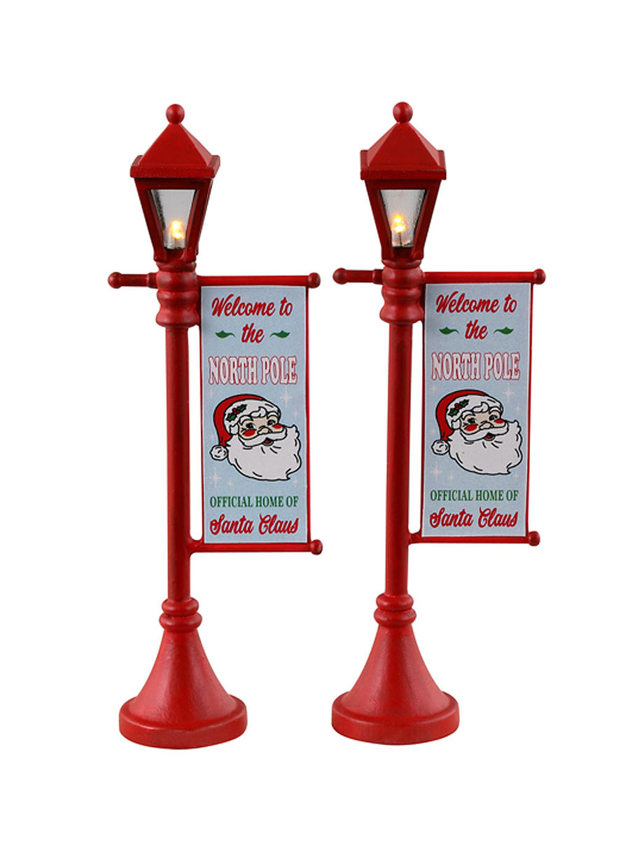 Lemax 34091 Accessoire Village Noël - Lampadaire North Pole (Lot De 2)