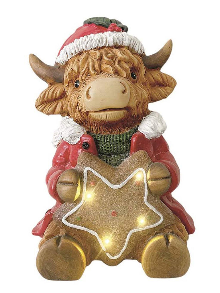 31cm B/O Highland Cow with Star