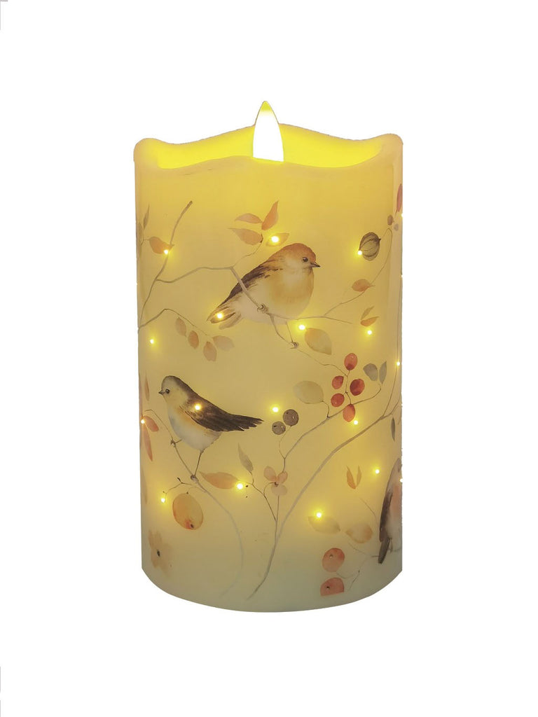 12.5cm B/O LED Robin Candle