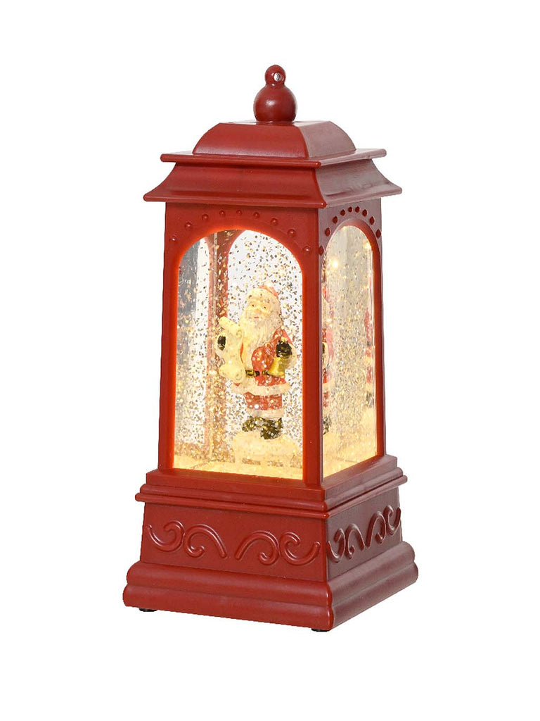 20cm B/O LED Water Spinner Red Lantern - Santa List