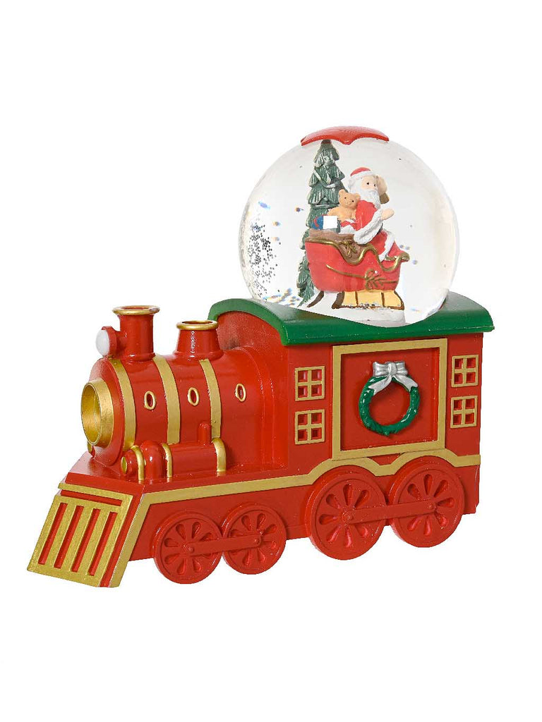 21cm B/O LED Water Spinner - Red Train with Globe