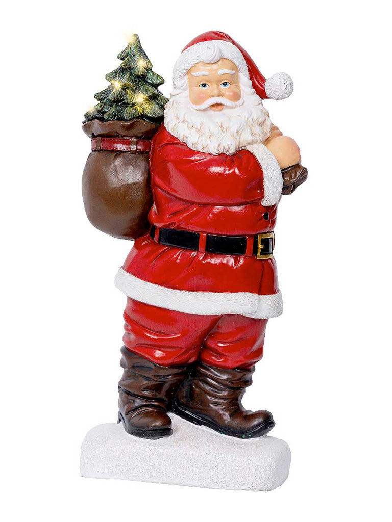 31cm B/O Micro LED Santa Ornament