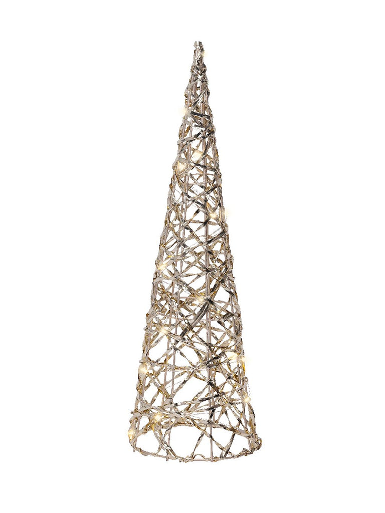 40cm B/O Gold Metal Cone with Warm White Micro LEDs