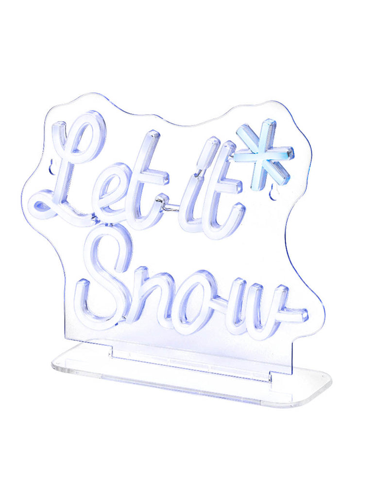 31cm USB LED Neon Stand - Let it Snow