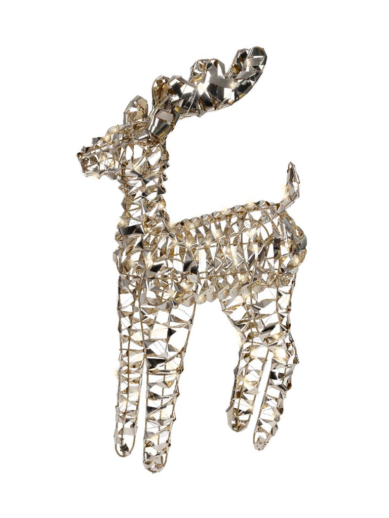 66cm B/O Outdoor Twinkling Reindeer - Gold w/ Warm White Micro LEDs