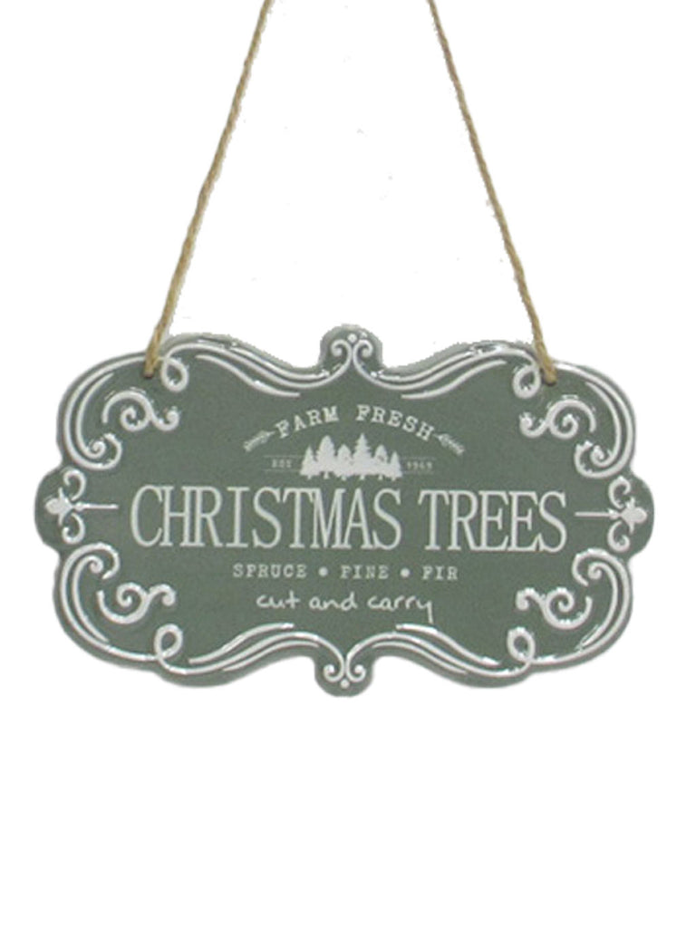 18 x 10cm Christmas Trees Metal Sign