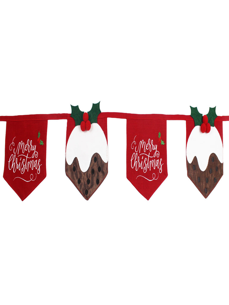 Yuletide Pudding 2.1m Christmas Bunting