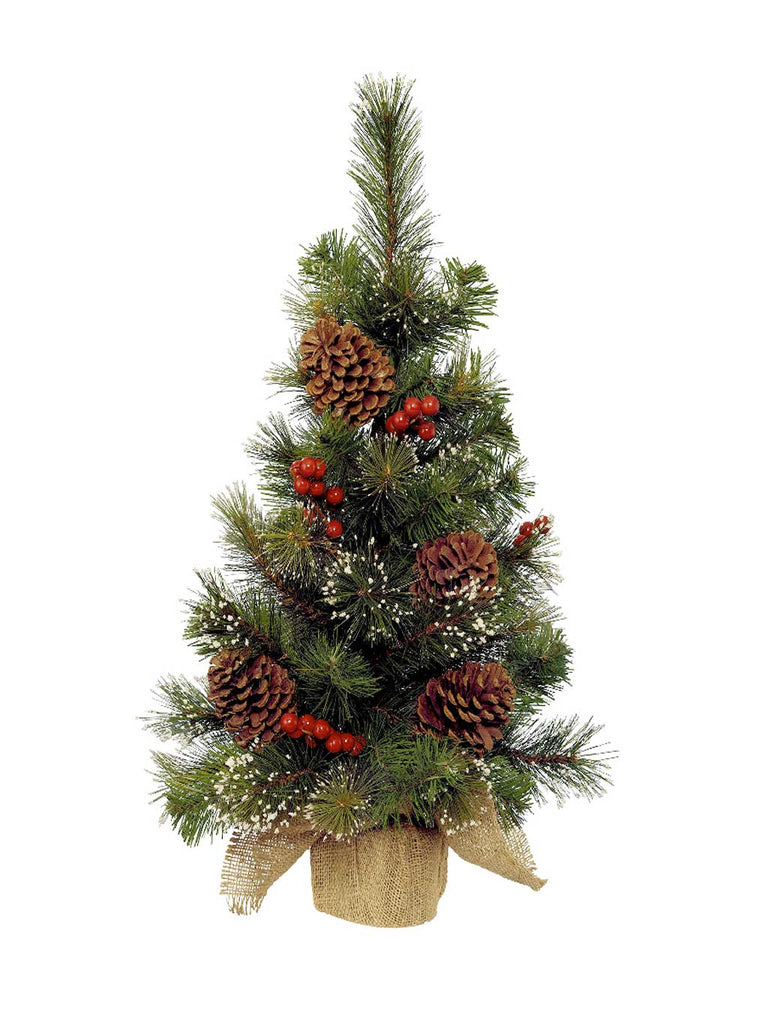 75cm Ipswich Mini Tree with Frosted Berries & Pinecones