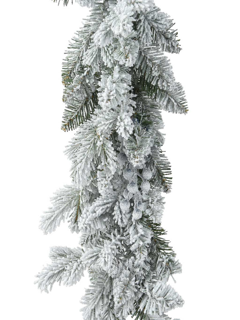 2.7M (9ft) Snowy Aspen Garland with Glitter