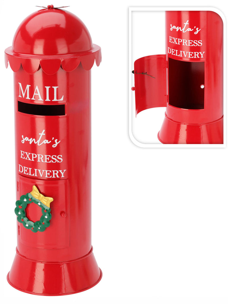 19 x 53cm Mailbox Round - Red