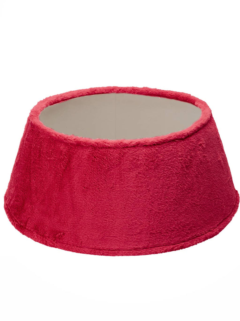 55cm Tree Skirt with Faux Fur - Red