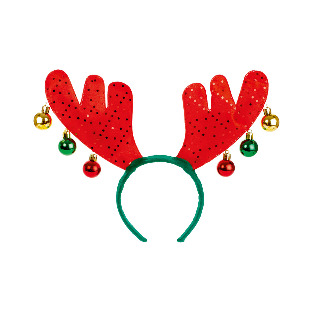 37cm Reindeer Antler with Bauble Headband