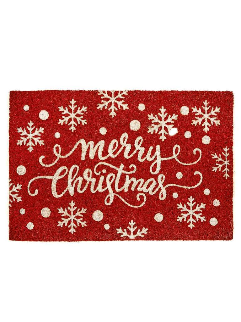 40 x 60cm Red Glitter Merry Xmas Door Mat