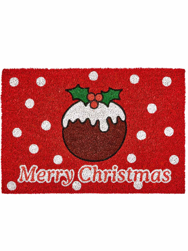 40 x 60cm Xmas Pudding Merry Christmas Door Mat