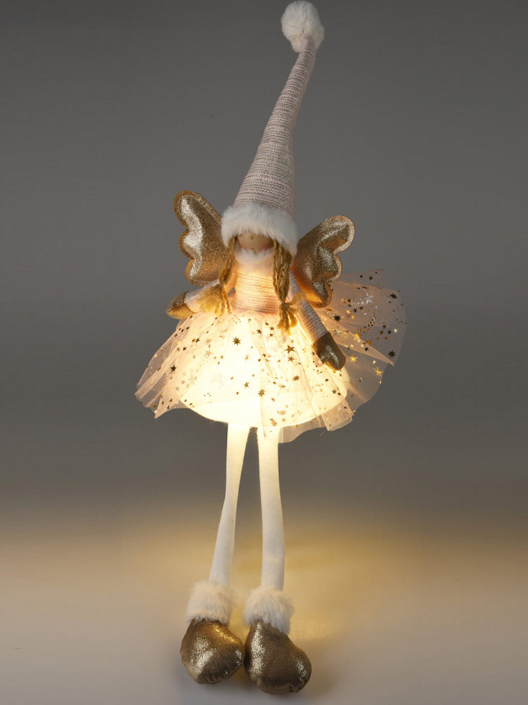 60cm B/O Pink Angel Girl with LED