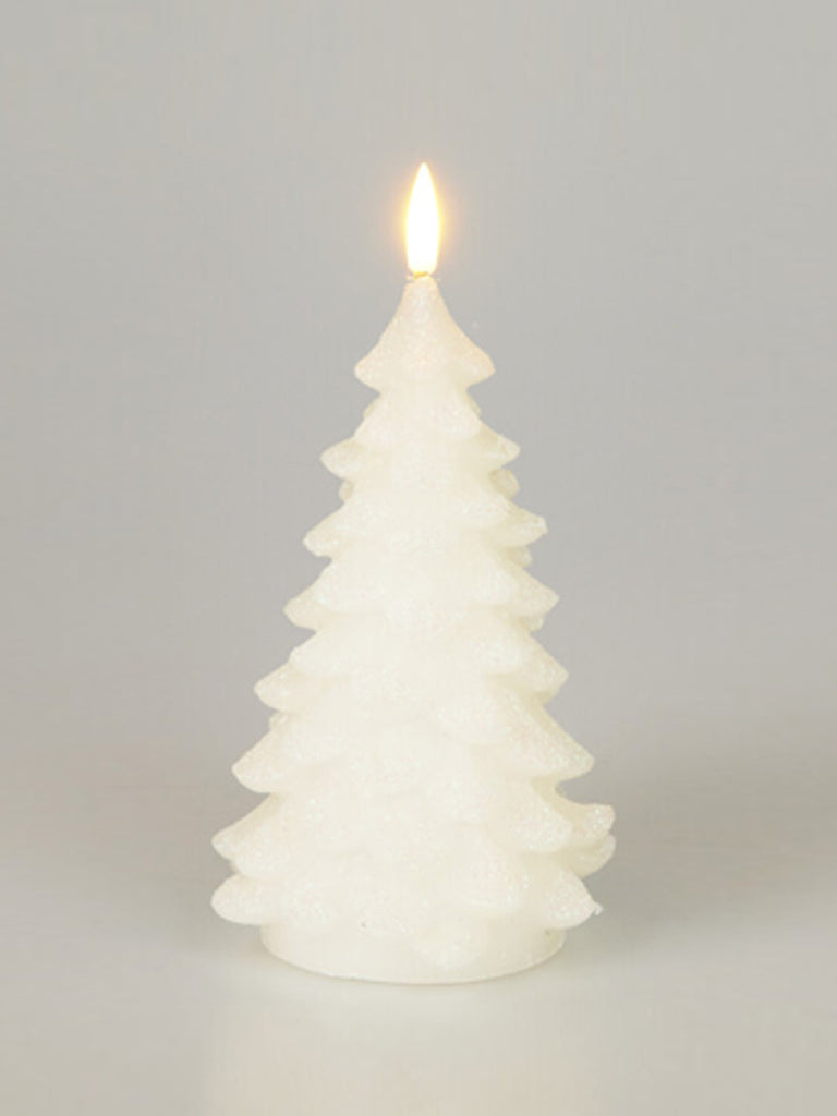 17cm B/O LED Tree Candle with Glitter