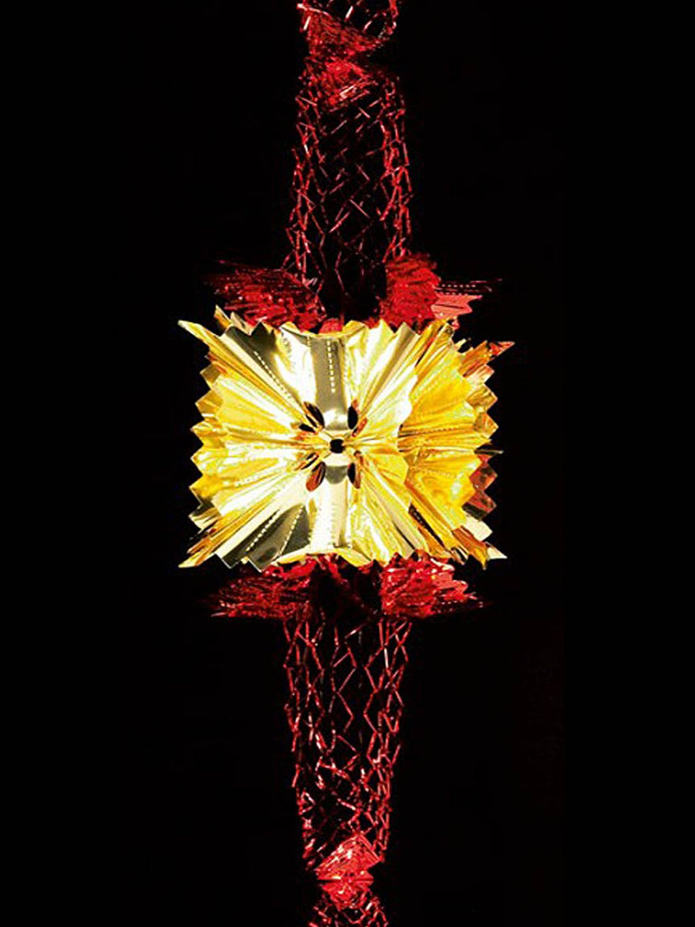2.7M x 20cm Christmas Foil Garland - Red & Gold