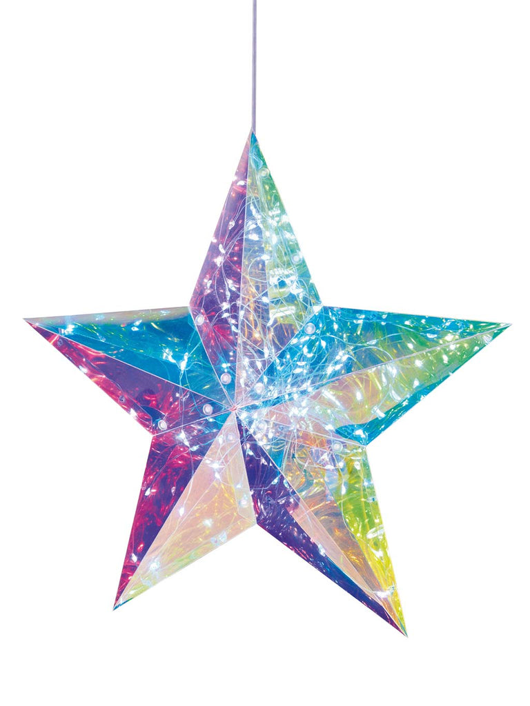 36cm B/O Dream Light Iridescent Star with 100 White LEDs