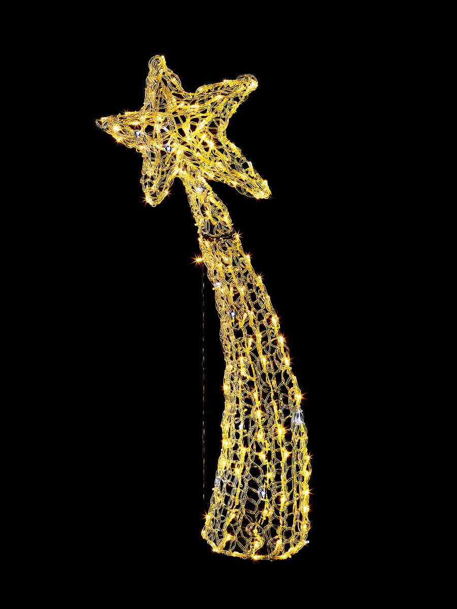 90cm 2D Soft Acrylic Shooting Star with 160 Twinkling LEDs Seasons Christmas Outlet
