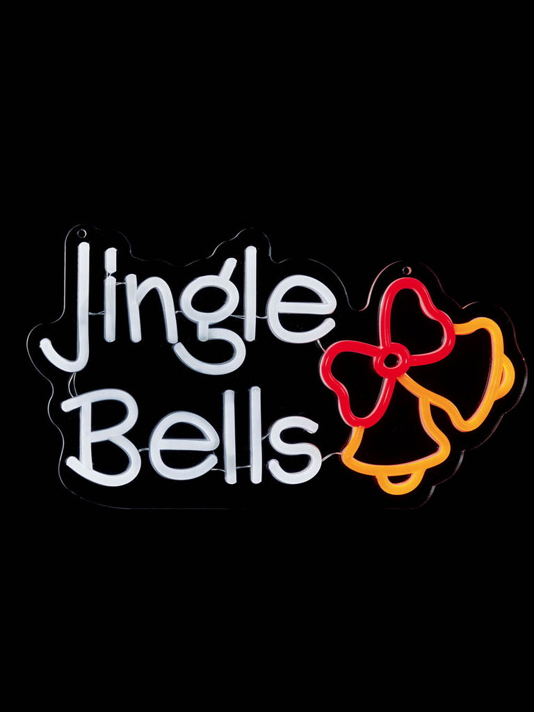 40cm Hanging Neon Sign - Jingle Bells