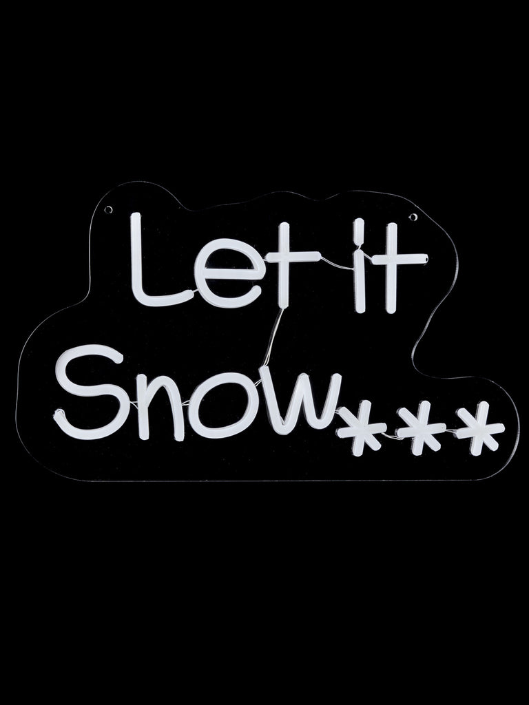 40cm Hanging Neon Sign - Let It Snow