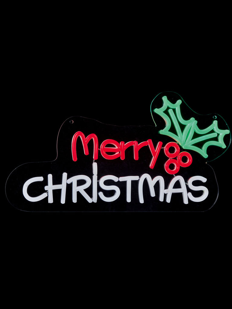 40cm Hanging Neon Sign - Merry Christmas