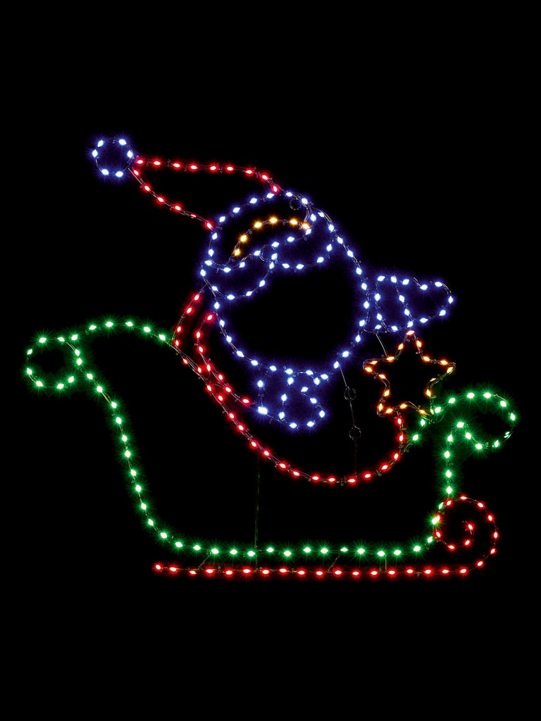 66cm Twinkling Flexi Bright Santa Sleigh with 239 LEDs