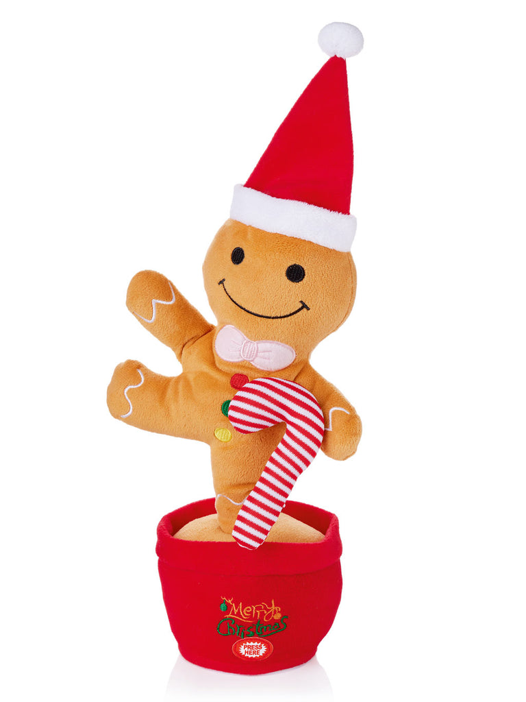30cm B/O Dancing Talkback Gingerbread Man with Music