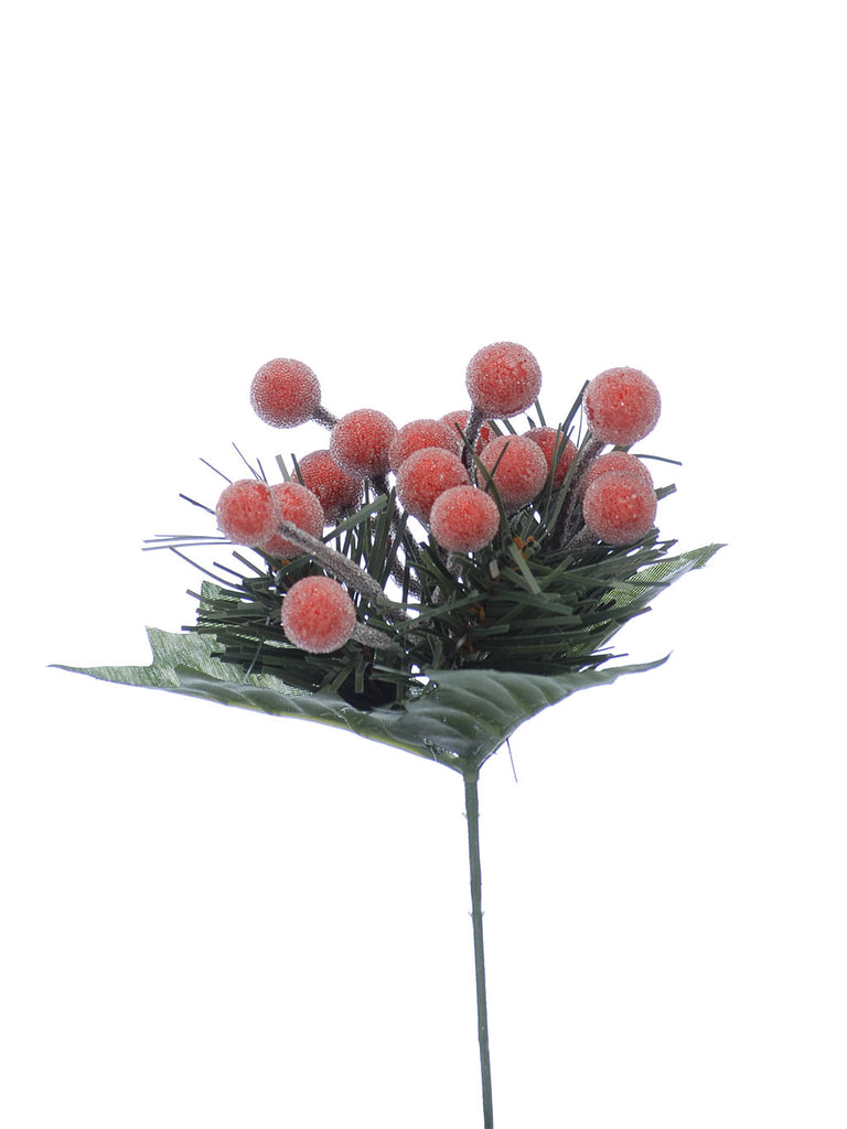 19cm Red Frosted Berry Pick