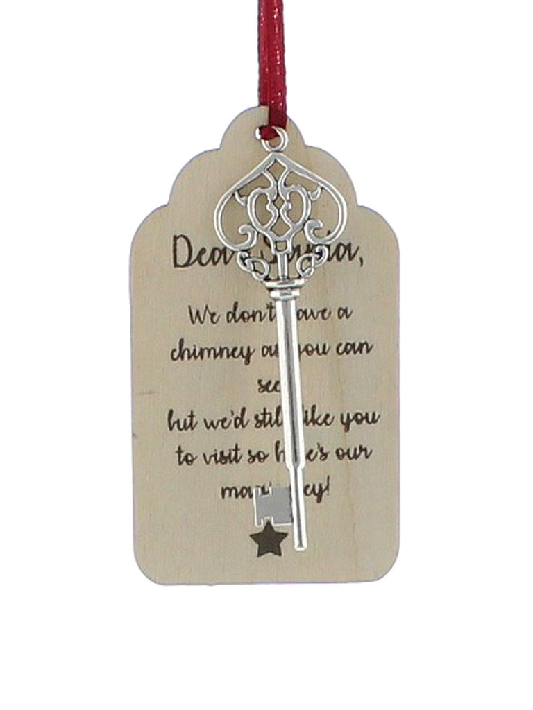 8cm Santas Magic Key with Wooden Tag