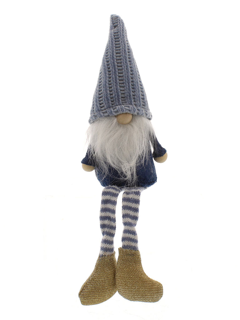 25cm Dark Navy Gonk - Light Blue Hat Dangly Legs