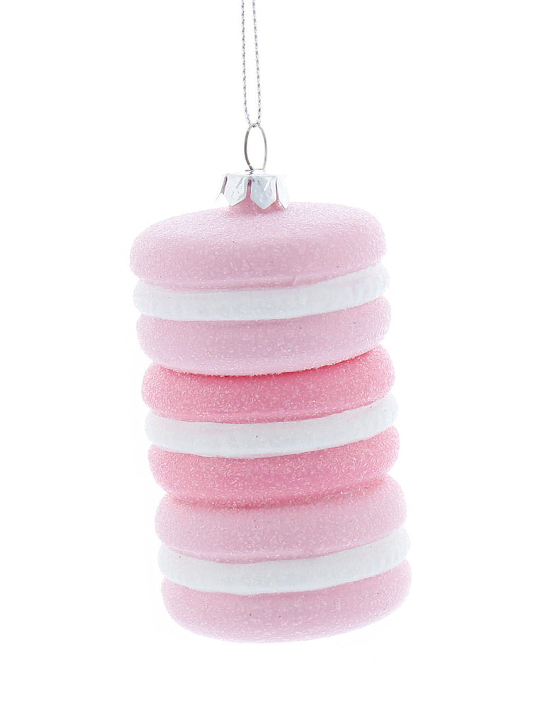8cm Pink and White Stacked Macaron