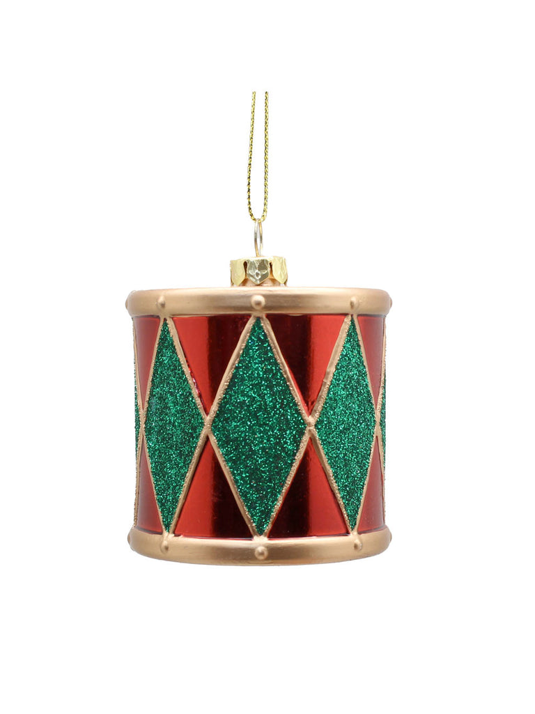 6cm Hanging Red/Green/Gold Drum