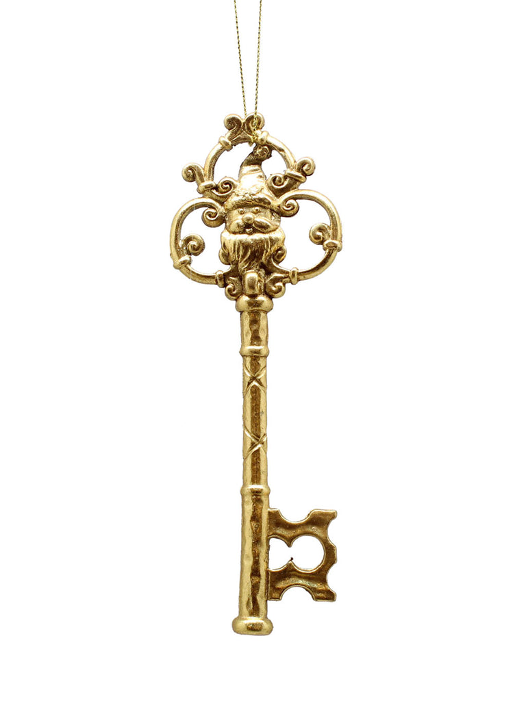 14cm Hanging Antique Gold Santa Key