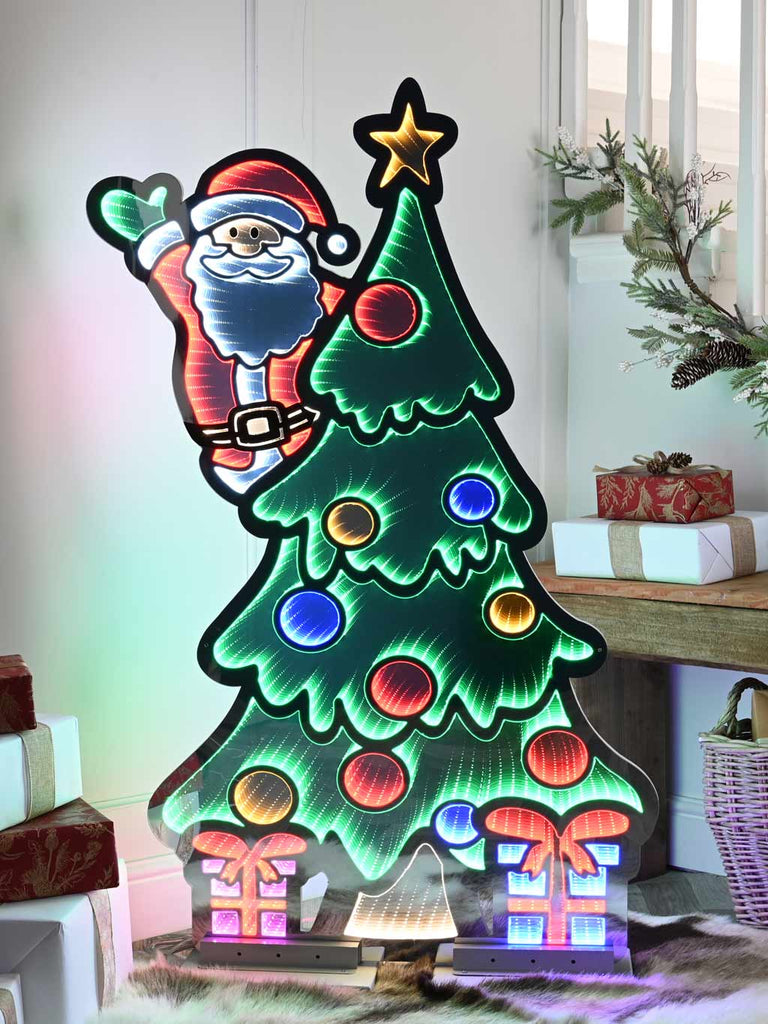 180cm Infinity Santa Waving on Tree