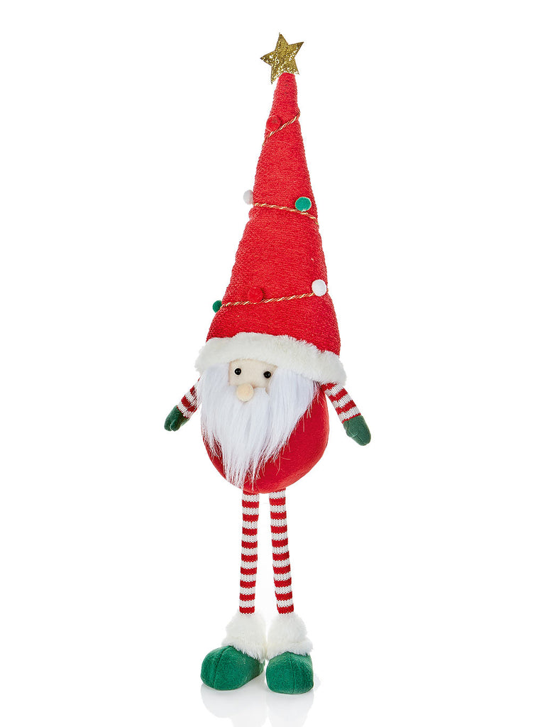 67cm Standing Pom Pom Santa with Stripes