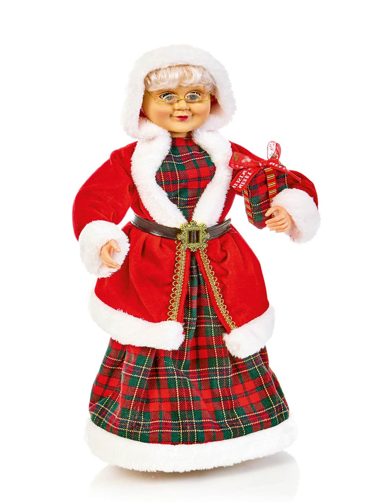 50cm Mrs Claus with Dress & Present