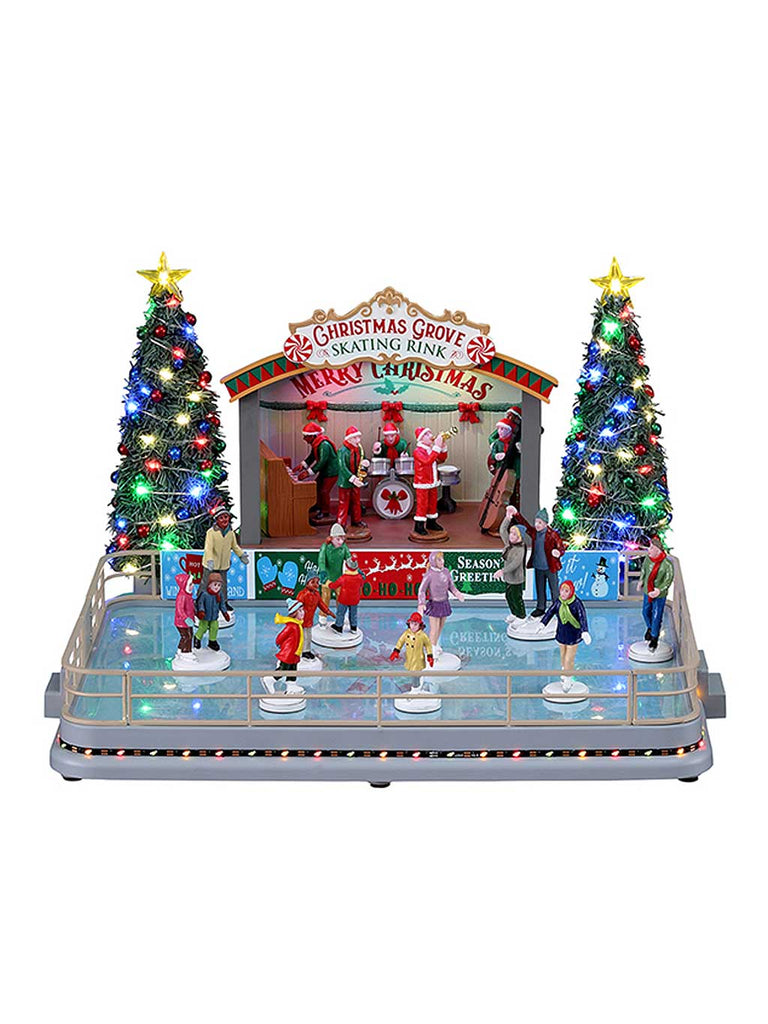 Christmas Grove Skating Rink, With 4.5V Adaptor