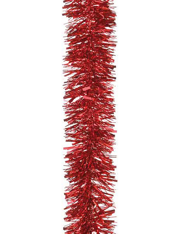 200cm x 15cm Luxury Chunky Cut Tinsel - Red