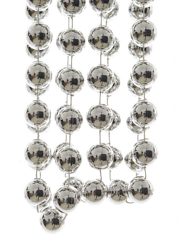 2.7M Plastic Bead XXL Garland - Silver