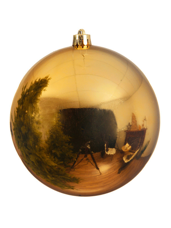 14cm Shiny Shatterproof Bauble - Gold